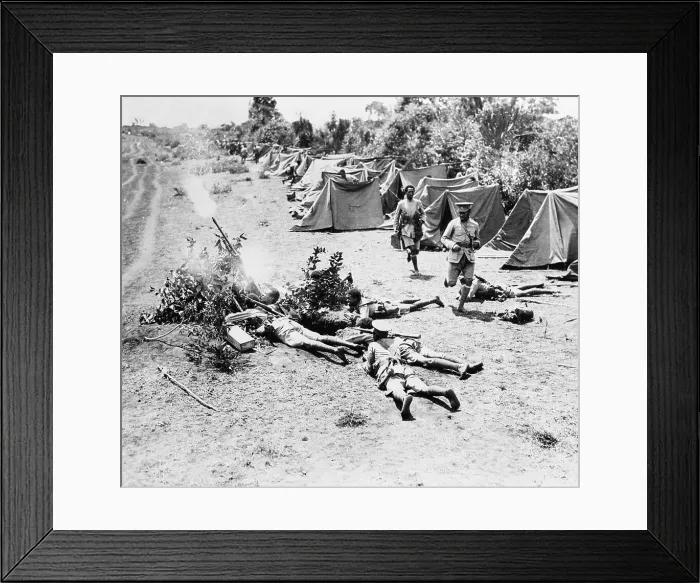 Framed Print : Ethiopian Troops Firing Gun Framed Print : Ethiopian Troops Firing Gun