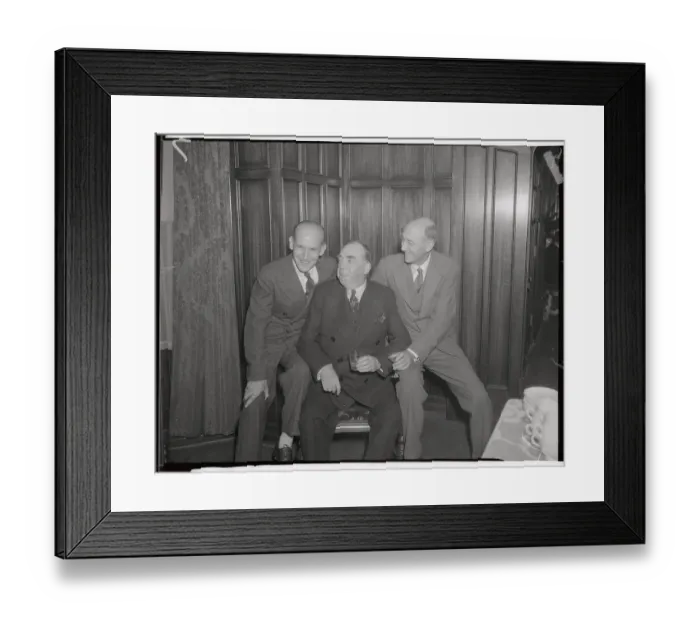 Framed Print : James Gleason Sitting with Friends