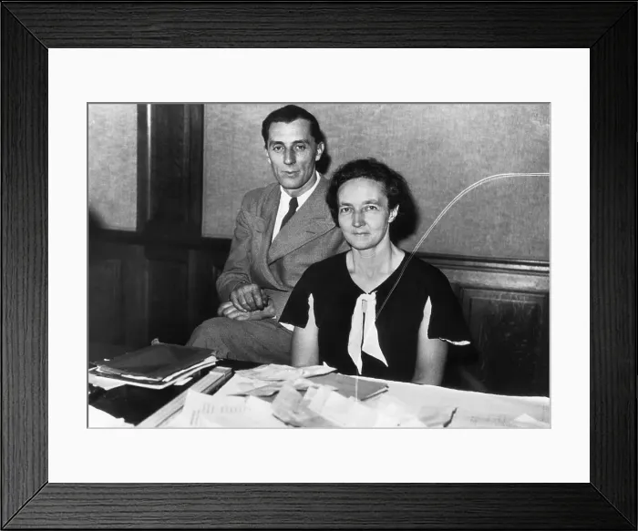 Framed Print : Dr. And Mrs. Frederick Curie-Joliot