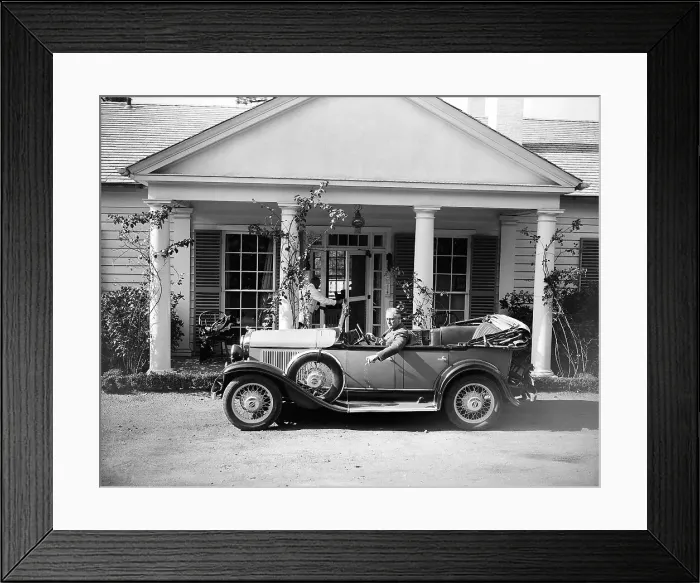 Framed Print : President Roosevelt in Automobile Smoking Cigar Framed Print : President Roosevelt in Automobile Smoking Cigar
