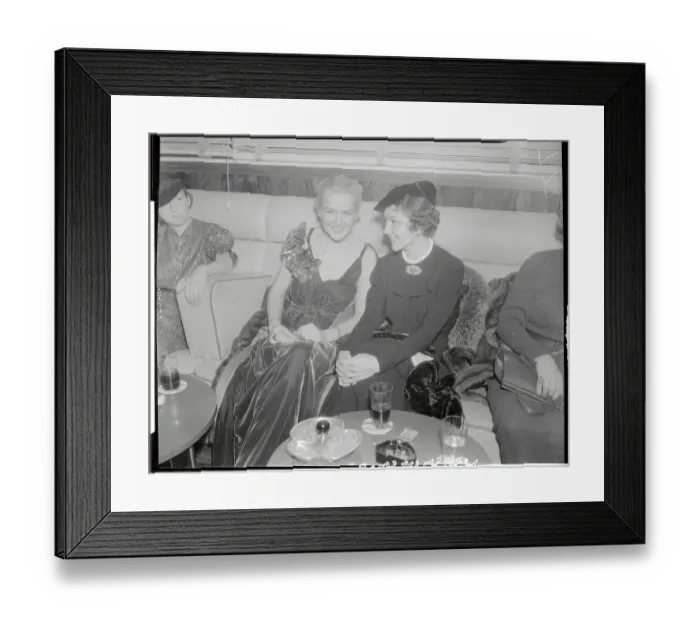 Framed Print : Eadie Adams with Claudette Colbert