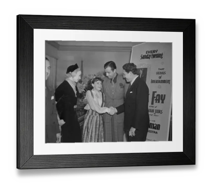 Framed Print : Judy Garland with Friends at Star Studded Event Framed Print : Judy Garland with Friends at Star Studded Event