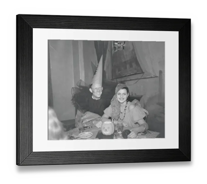 Framed Print : Pinky Tomlin and Rita Hayworth Celebrating Halloween Framed Print : Pinky Tomlin and Rita Hayworth Celebrating Halloween