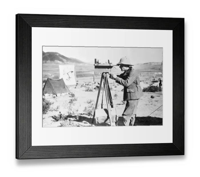 Framed Print : Soldier Operating Heliograph Framed Print : Soldier Operating Heliograph