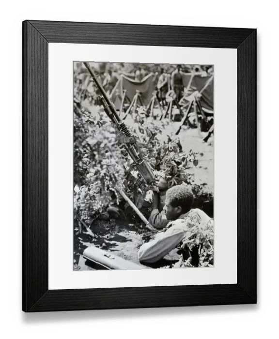 Framed Print : Soldiers in Camouflage, Antiaircraft Gunners Framed Print : Soldiers in Camouflage, Antiaircraft Gunners
