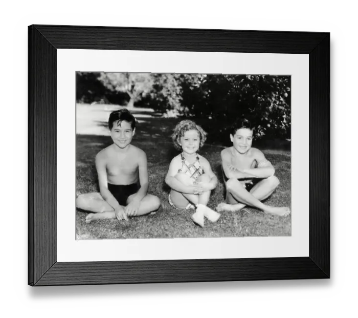 Framed Print : Chaplin Boys and Shirley Temple Framed Print : Chaplin Boys and Shirley Temple