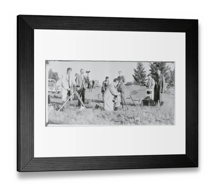 Framed Print : Planetarium Members Recording Eclipse Observations Framed Print : Planetarium Members Recording Eclipse Observations