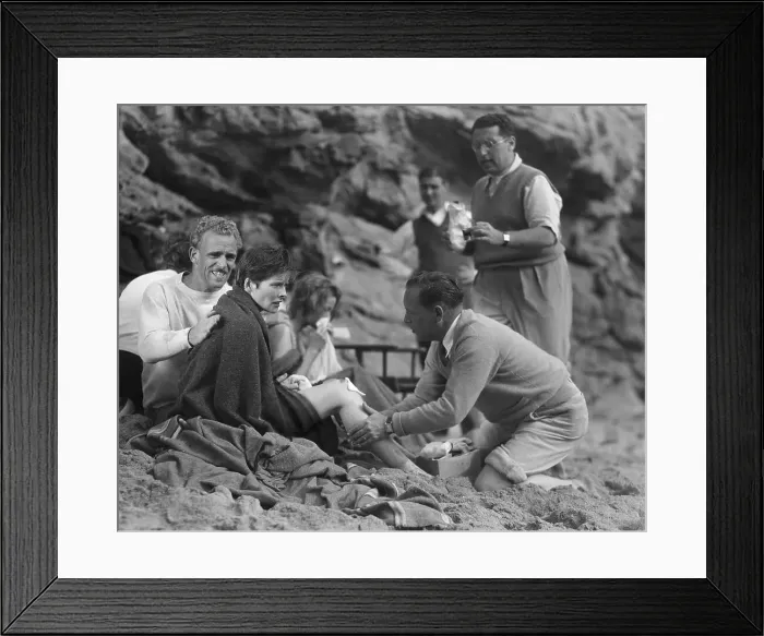 Framed Print : Katharine Hepburn Rests After Filming Framed Print : Katharine Hepburn Rests After Filming
