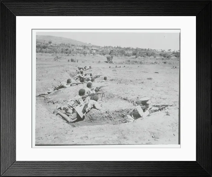 Framed Print : Ethiopian Troops in Trenches Framed Print : Ethiopian Troops in Trenches