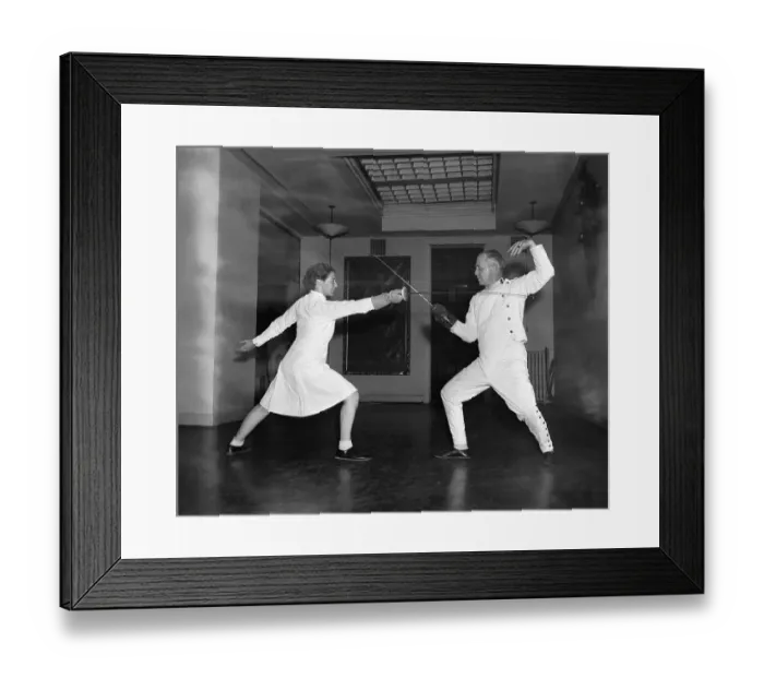 Framed Print : George Breed and Muriel Guygols at Fencers Club Framed Print : George Breed and Muriel Guygols at Fencers Club