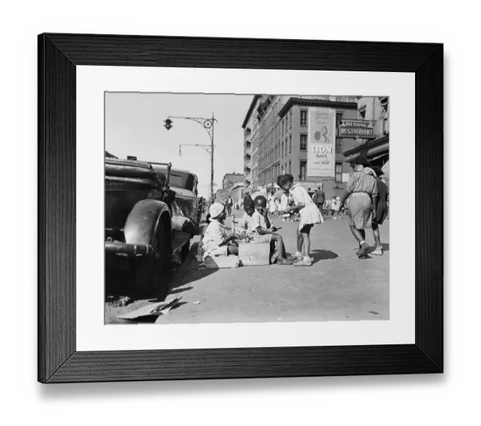 Framed Print : Harlem Children Playing On The Street Framed Print : Harlem Children Playing On The Street