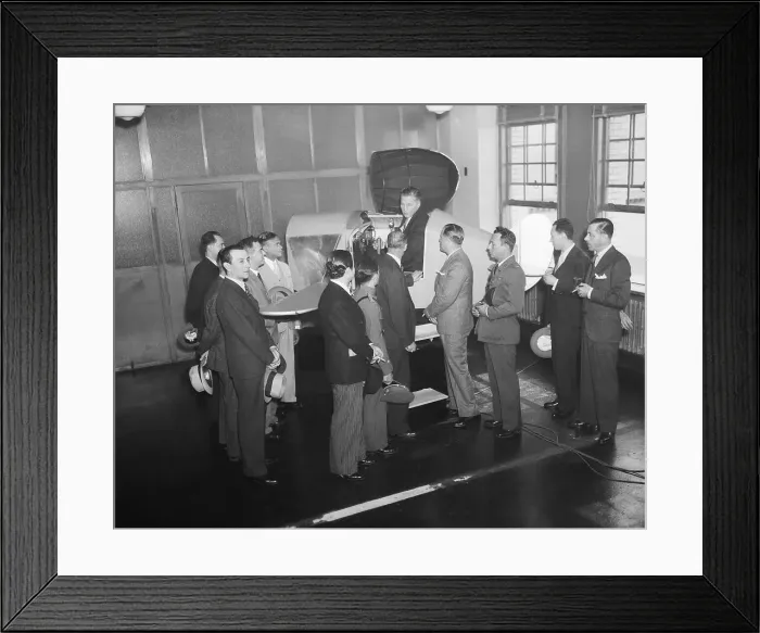 Framed Print : Eugene L. Vidal Demonstrating Blind Flying
