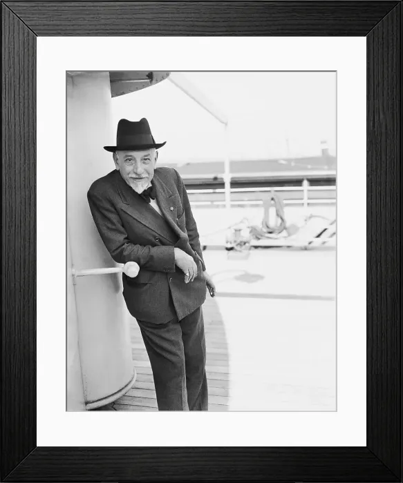 Framed Print : Luigi Pirandello Leaning on Rail Framed Print : Luigi Pirandello Leaning on Rail