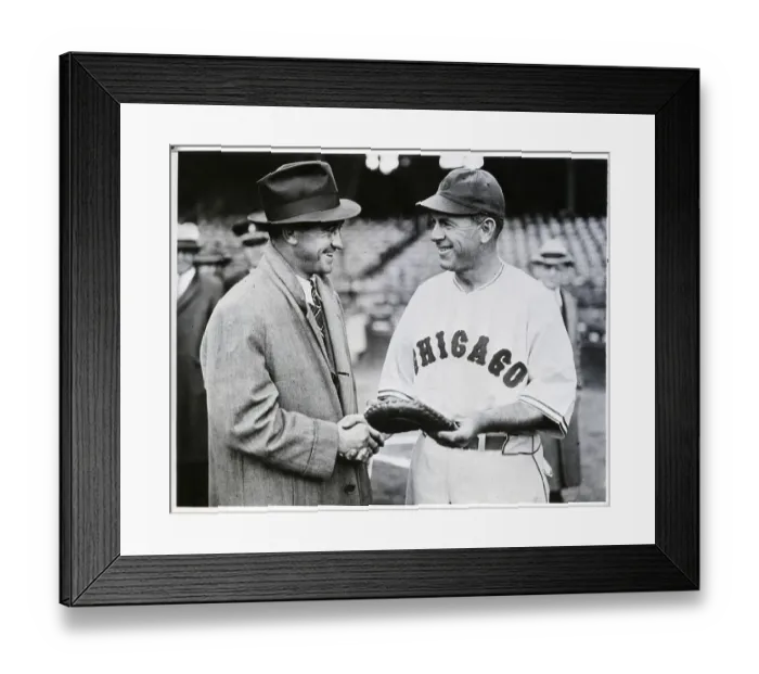 Framed Print : Baseball Managers Shaking Hands Framed Print : Baseball Managers Shaking Hands