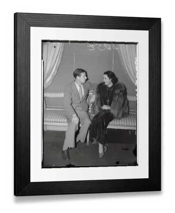 Framed Print : Kitty Carlisle with Christian Boussus Framed Print : Kitty Carlisle with Christian Boussus
