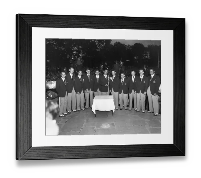 Framed Print : Ryder Cup Being Presented to American Team Framed Print : Ryder Cup Being Presented to American Team