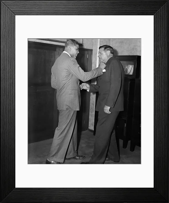 Framed Print : Joe Louis with Babe Ruth Framed Print : Joe Louis with Babe Ruth