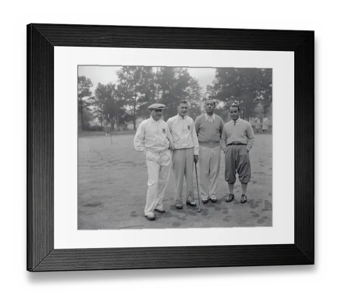 Framed Print : Golf Professionals Posing for Camera Framed Print : Golf Professionals Posing for Camera