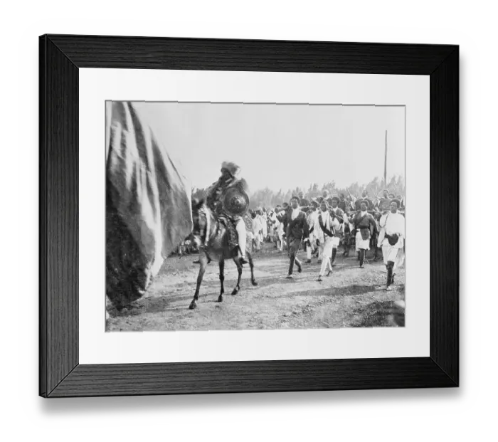 Framed Print : Mohammadans March, Led By Man On Horse Framed Print : Mohammadans March, Led By Man On Horse