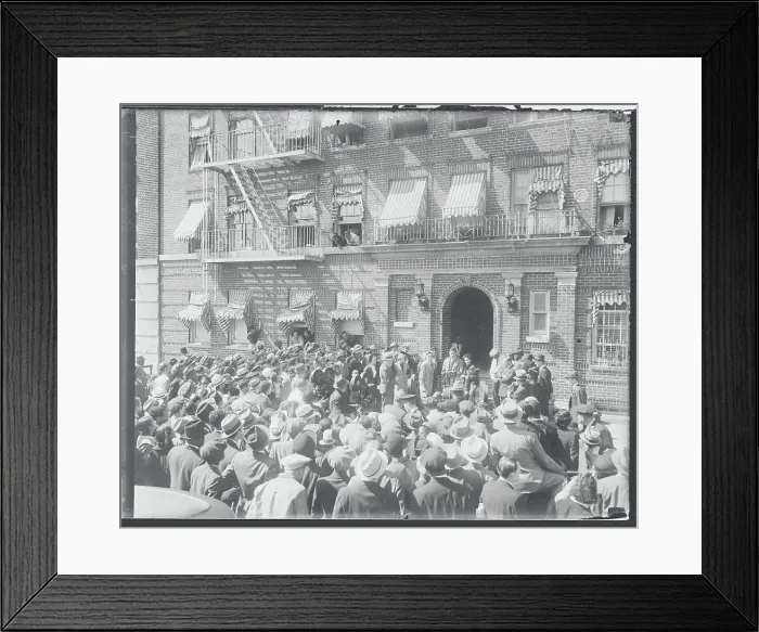 Framed Print : Crowd Admiring Joe Louis and Wife Framed Print : Crowd Admiring Joe Louis and Wife