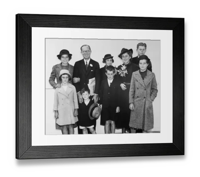 Framed Print : Portrait of Joseph P. Kennedy and His Family