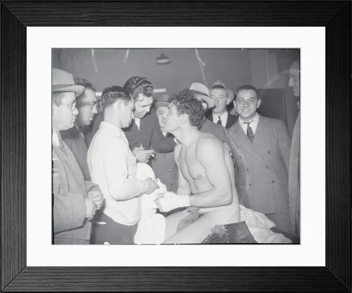 Framed Print : Max Baer in Dressing Room After Fight Framed Print : Max Baer in Dressing Room After Fight