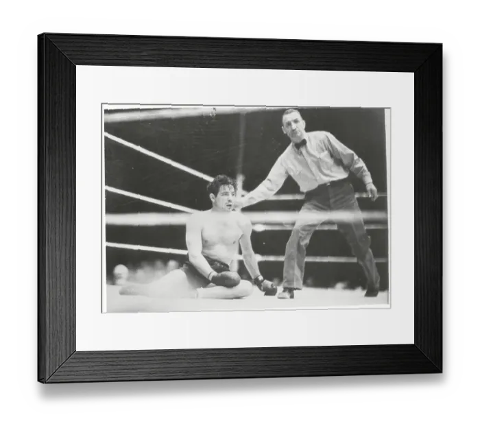 Framed Print : Max Baer on Canvas During Bout Framed Print : Max Baer on Canvas During Bout