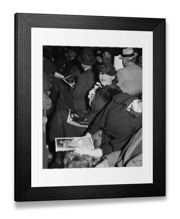 Framed Print : Mrs. Joe Louis Attending Fight Framed Print : Mrs. Joe Louis Attending Fight