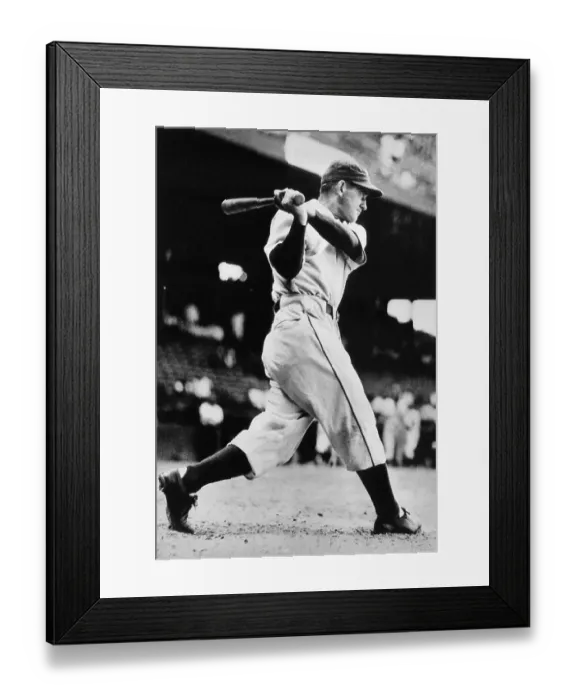 Framed Print : Mickey Cochrane Swinging Framed Print : Mickey Cochrane Swinging