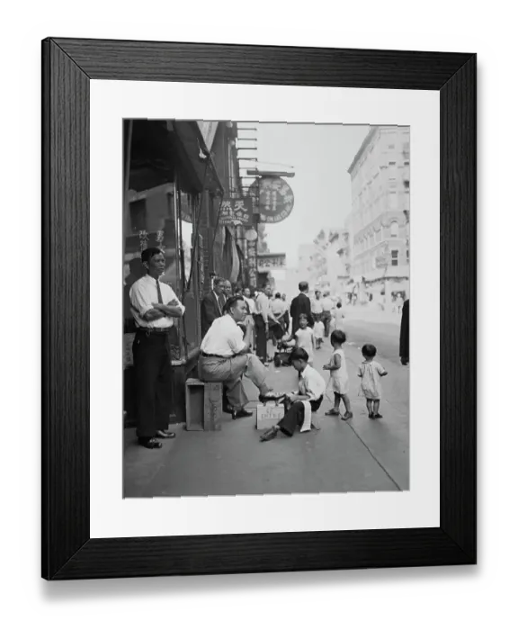 Framed Print : Chinatown Shoeshiner Framed Print : Chinatown Shoeshiner