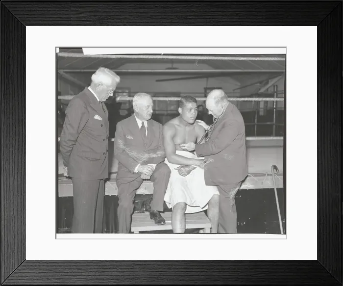 Framed Print : Doctor Examining Joe Louis Framed Print : Doctor Examining Joe Louis