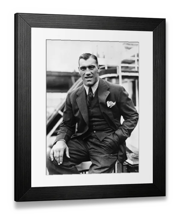 Framed Print : Portrait of Boxer Primo Carnera