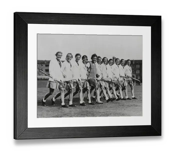Framed Print : American Women's Lacrosse Team Nineteen Thirty Five