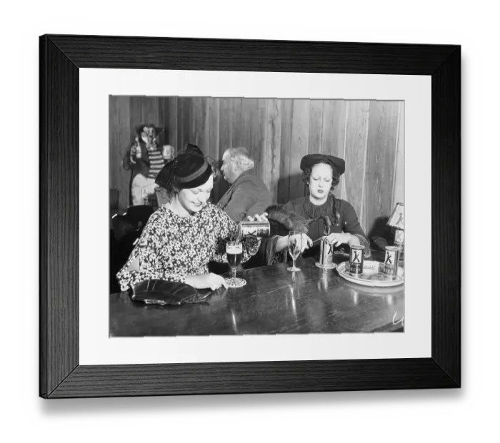 Framed Print : Two Women Enjoying Beer Together Framed Print : Two Women Enjoying Beer Together