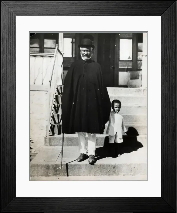 Framed Print : Belatin Getta Herouy with Grandson Framed Print : Belatin Getta Herouy with Grandson