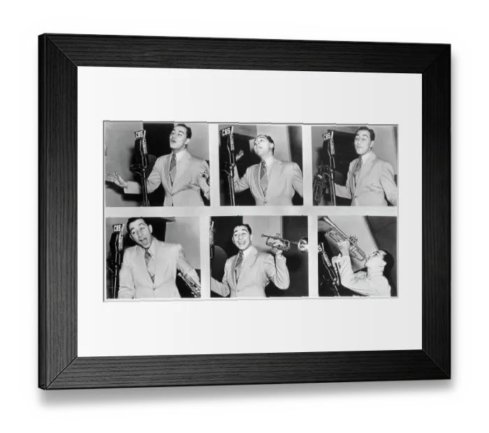Framed Print : Louis Prima The Orchestra Leader Posing with His Horn Framed Print : Louis Prima The Orchestra Leader Posing with His Horn