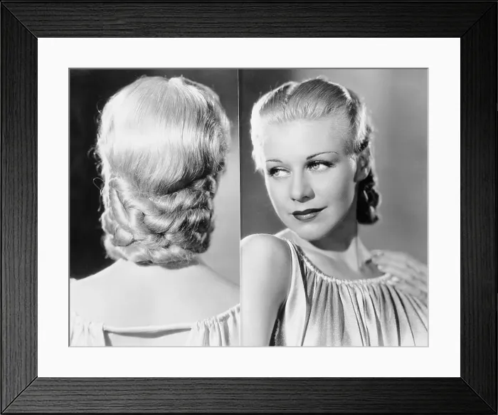 Framed Print : Ginger Rogers Wearing Golden Plaque Hairdo Framed Print : Ginger Rogers Wearing Golden Plaque Hairdo