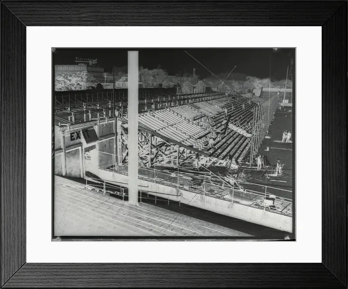 Framed Print : Seats Being Built for World Series at Navin Field Framed Print : Seats Being Built for World Series at Navin Field