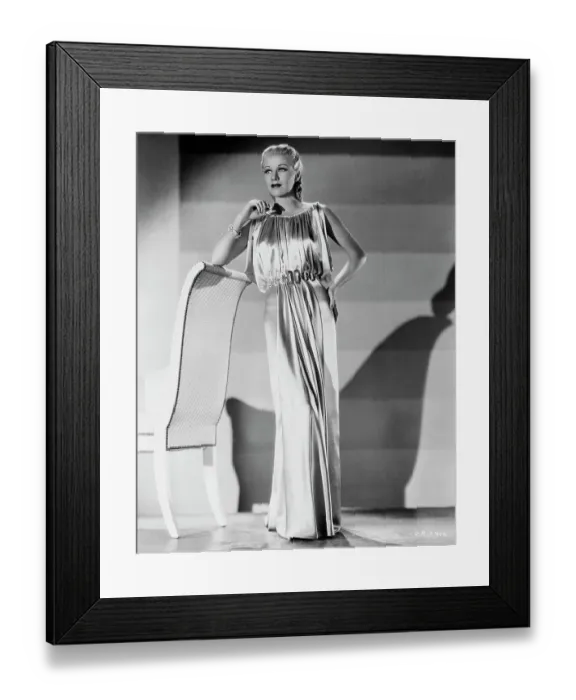 Framed Print : Ginger Rogers Wearing an Evening Gown Framed Print : Ginger Rogers Wearing an Evening Gown