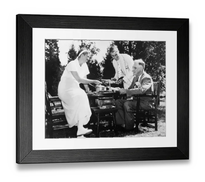 Framed Print : Roosevelt Family Picnic Framed Print : Roosevelt Family Picnic