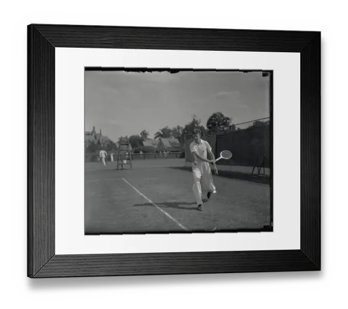 Framed Print : Donald Bugde in Tennis Action Framed Print : Donald Bugde in Tennis Action