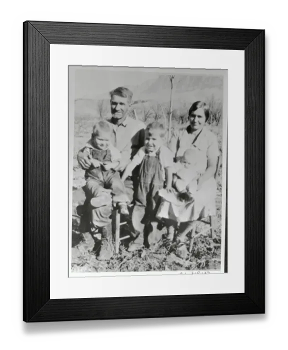 Framed Print : I.C. Spencer with his Wife and Children Framed Print : I.C. Spencer with his Wife and Children