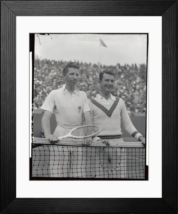 Framed Print : Don Budge and John Van Ryn Standing at Net Framed Print : Don Budge and John Van Ryn Standing at Net