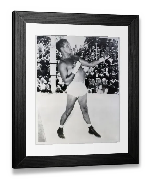 Framed Print : Max Baer in Antique Boxing Stance