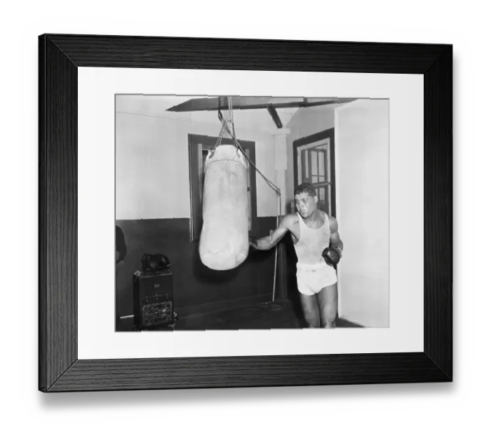 Framed Print : Joe Louis Punching the Bag Framed Print : Joe Louis Punching the Bag
