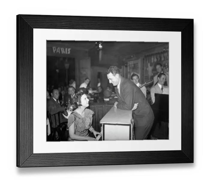 Framed Print : Lou Gehrig Watching Wife Play Piano