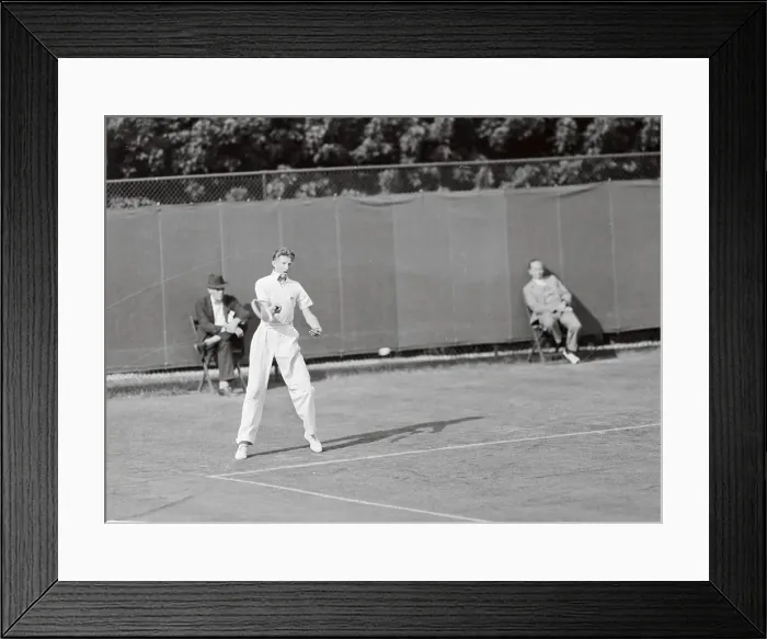 Framed Print : Donald Budge in Tennis Action Framed Print : Donald Budge in Tennis Action