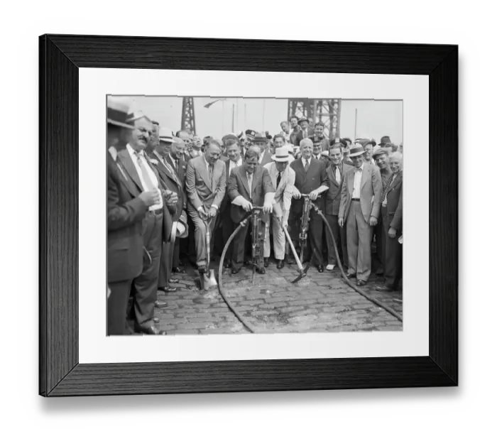 Framed Print : Highway Ground Braking Ceremony Framed Print : Highway Ground Braking Ceremony