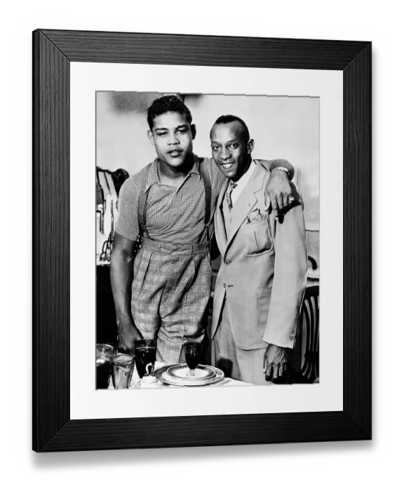 Framed Print : Joe Louis and Jesse Owens Framed Print : Joe Louis and Jesse Owens