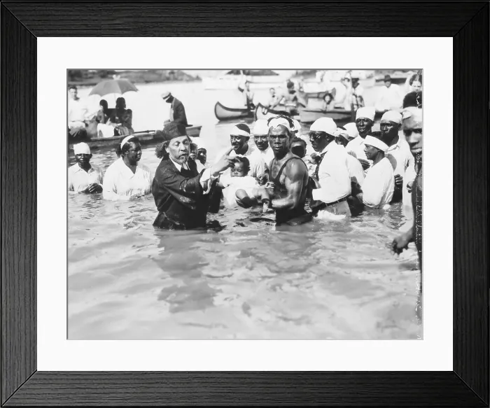 Framed Print : Baby Getting His Baptismal Ducking Framed Print : Baby Getting His Baptismal Ducking